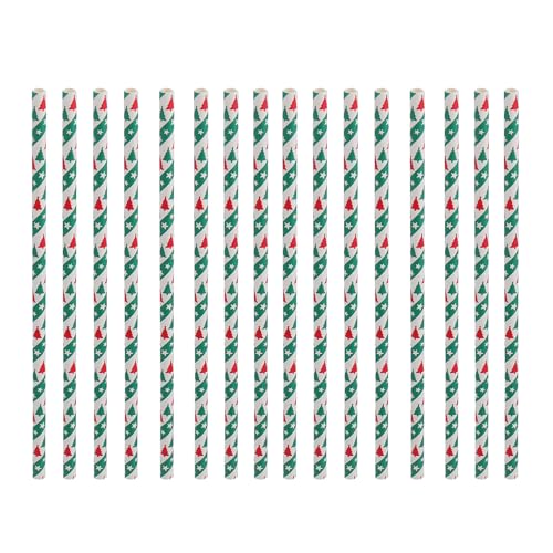 Pitillos verdes de papel con puntos para fiestas x50 miniatura 1
