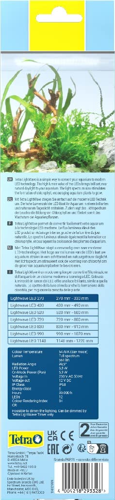 Tetra LightWave 520 Single Light, Lámpara LED de acuario, segundo punto de luz al Tetra LightWave Set Completo, energía eficiente y duradera — view 7