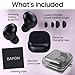 BAPON Samsung Galaxy Buds2 Pro Bundle Keychain Carry Case - Samsung Earbuds Wireless, Noise Cancelling, Hi Fi Sound, Comfort Ear Fit, HD Voice, Conversation Mode, IPX7 Rated (Graphite)