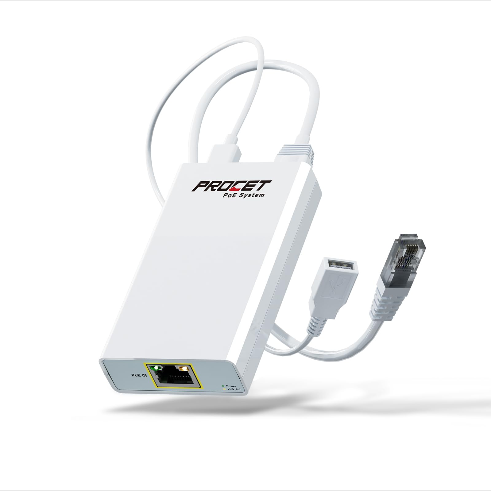 Gigabit PoE Splitter 5V 3A, PoE to USB Type A Female Port/PoE to USB C, IEEE 802.3at Compliant, for IP Camera/VoIP Phone/AP, B-PT-ATC-5V