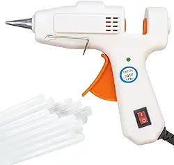 Pistola de Cola Quente 20 W Bico Fino Bivolt (110-220 V) – 10 Bastões 30 cm – Ideal para Artesanato, EVA e DIY | Niadri Imports