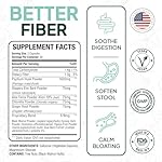Organics Ocean Better Fiber - Daily Fiber Supplement - Soften Stool for Effortless Bowel Movements - with Psyllium Hulk and Slippery Elm - 90 Capsules - Image 2