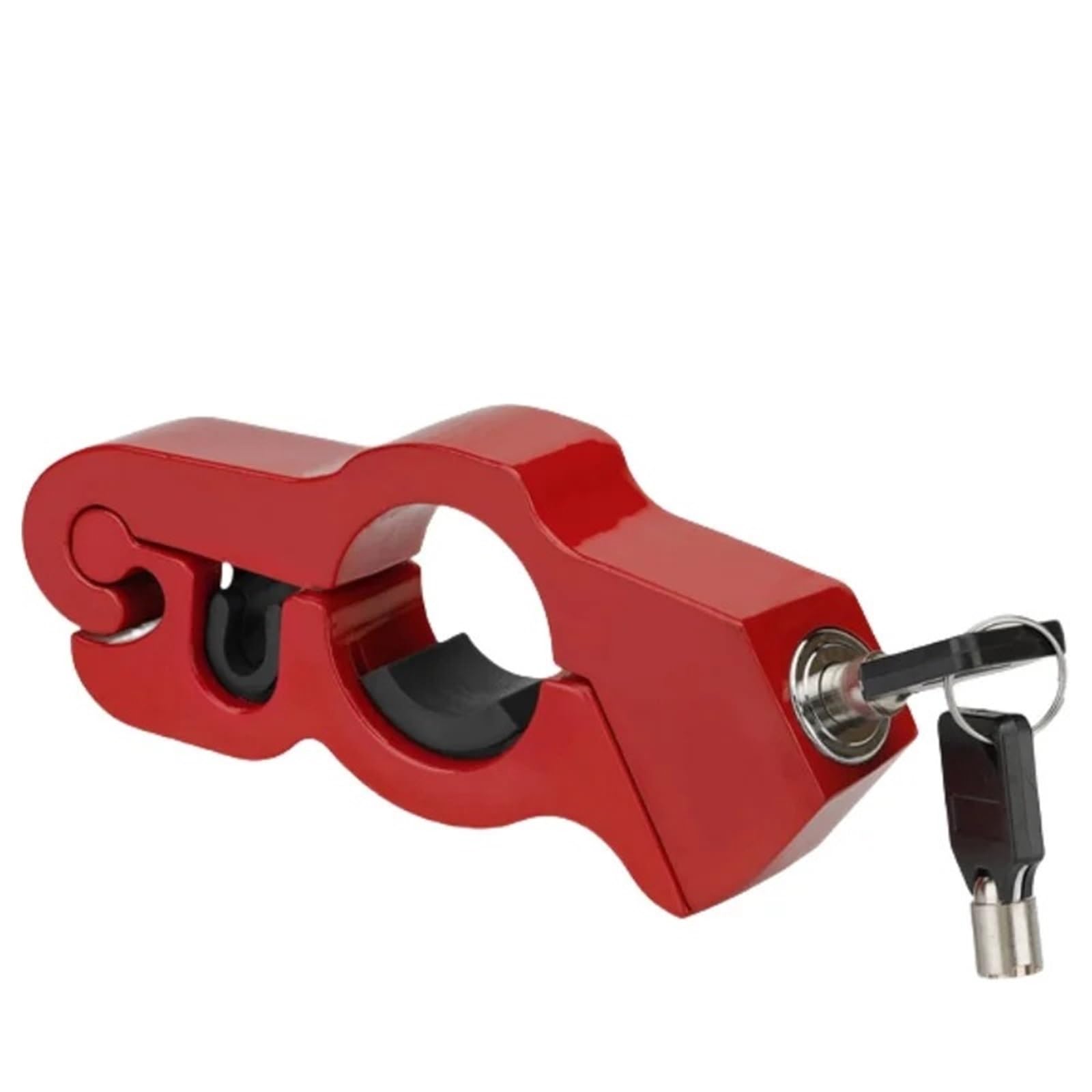 Eguias Alloy Red 1Pcs Motorcycle Handlebar Lock Handlebar Lock Anti-Theft Heavy Duty Steel Motorcycle Bicycle Atv Dirt Bike Universal Motorbike Lock(Alloy Red 1Pcs)