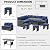 AECOJOY Outdoor Patio Furniture Set with Waterproof Cover, 7 Pieces Clearance Sectional Rattan Dining Table&Chairs, All Weather Wicker Conversation Sofa Couch, Dark Blue Cushions&Grey Rattan