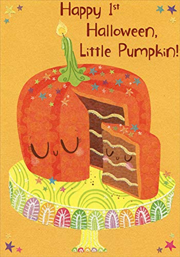 Designer Greetings Happy 1st Halloween : Pumpkin Cake Baby's 1st