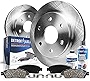 Detroit Axle - Rear Disc Rotors & Brake Pads Replacement for Escalade ESV Silverado Sierra 1500 Suburban Yukon Tahoe - 6pc Set