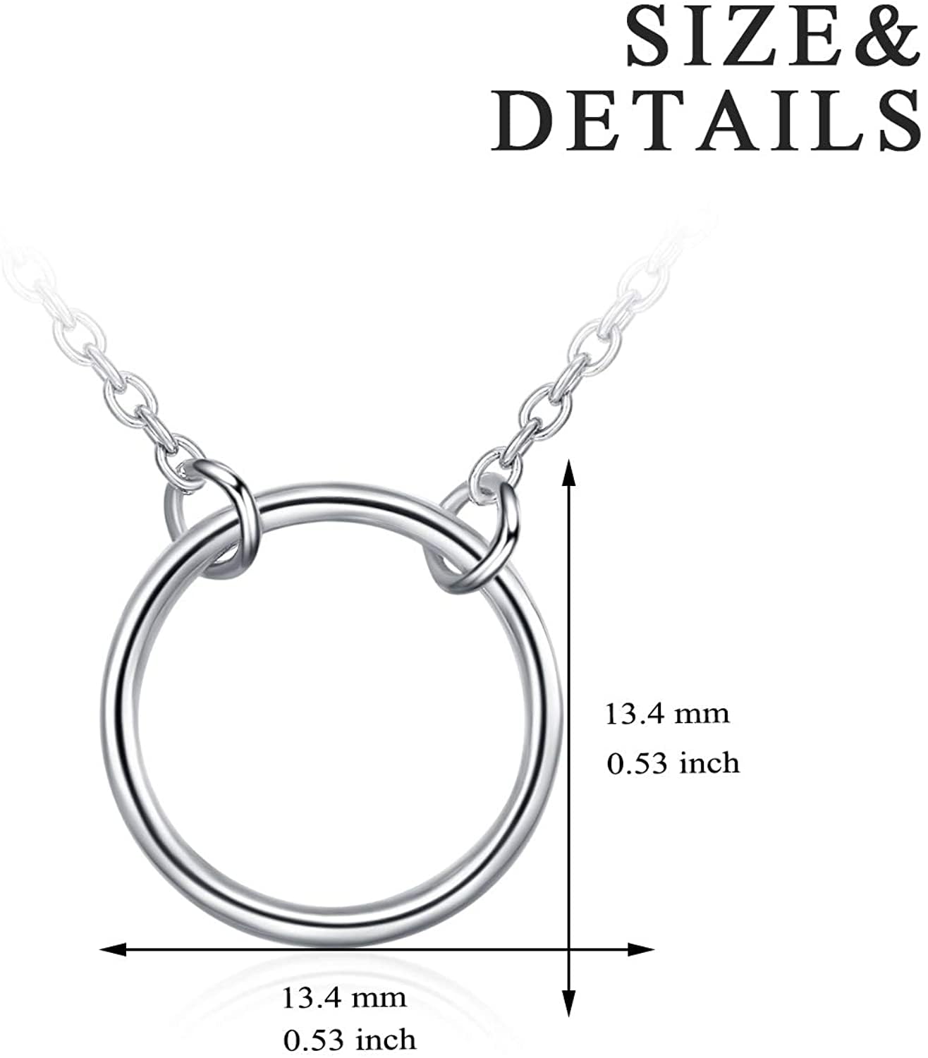 DAYLINLOVE Karma Choker naszyjnik dla kobiet, srebro wysokiej próby 925, choker, naszyjnik, biżuteria, prezent