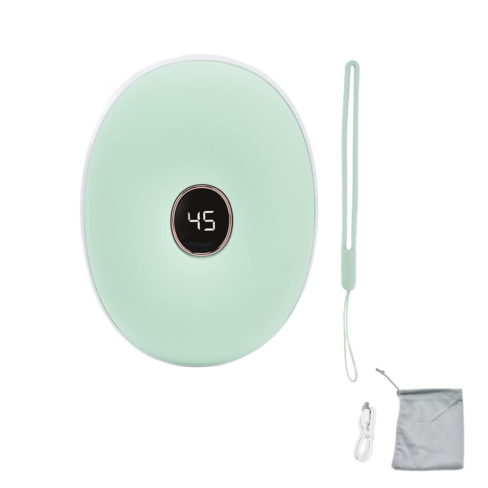 Scaldamani ricaricabile Scaldamani elettrico Mini scaldamani Riscaldamento doppio lato Controllo intelligente della temperatura Ricarica USB Riscaldatore portatile per attività
