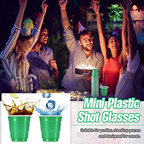 Yetene 200 Pcs Disposable 2Oz Shot Cups Shot Glasses Plastic Cups 2 Oz Party Mini Cups For Birthday Party Taste Serving Snacks Samples And Tastings (Green) #TOP5
