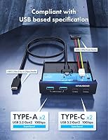 GRAUGEAR 3,5 Zoll Frontpanel mit 4-Port USB HUB für PC Gehäuse 10Gbit/s – Ansicht 4
