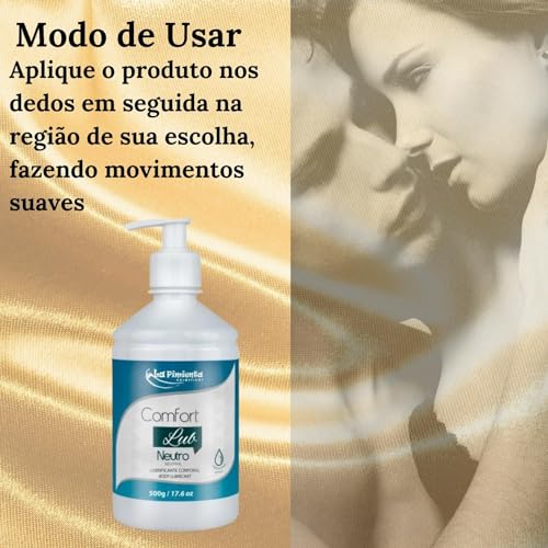 Lubrificante Comfort Lub 500g Sabor Gel Grande Base D'Água Maior do Mercado La Pimienta Excitante d