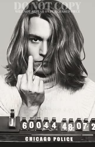 Johnny Depp Mugshot de 11x17, el póster impreso ideal para decorar tu salón de cine