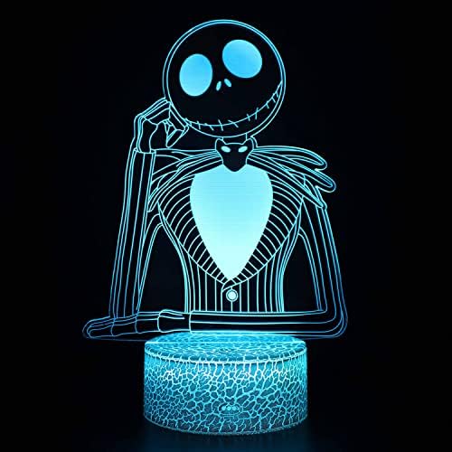 Magiclux Halloween Town Pumpkin King Jack 3D Illusion Night Light, 16 Colors Changeable Room Decor Desk Lamp with Remote, Creative Lighting Gifts for Kids Birthday Christmas 7 51Z2SHfRngL. AC