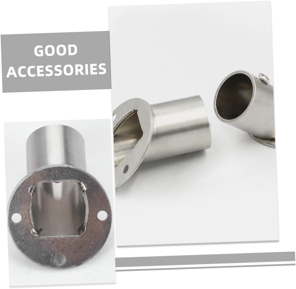 4pcs Stainless Steel Closet Rod Brackets Angled Clothing Rod Easy Install Maximize Storage Space