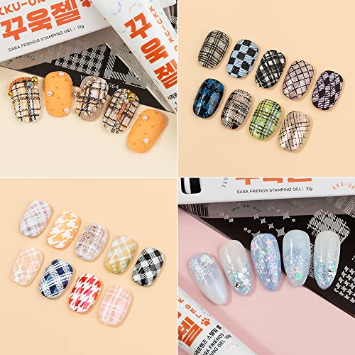 Sara Friends Kku-Uk Gel For Nail Art Stamping, Black 10G(0.35Oz) Made In Korea #TOP4