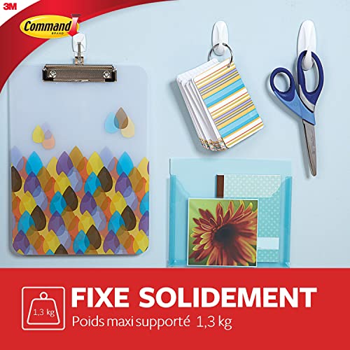 Command Crochets Design Moyen, Modèle Blanc - Lot de 6 Crochets et 9 Languettes Moyennes - Pour Accrocher et Décorer Sans Abîmer – vue 3