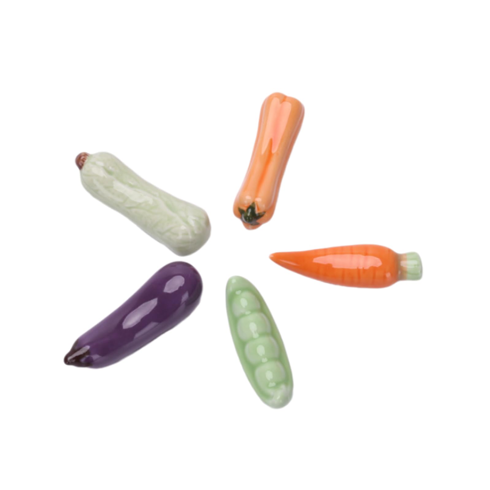Chopsticks Rests 10 Pieces of Ceramic Vegetable Chopstick Holder