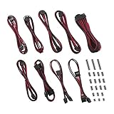 CableMod E-Series Classic ModFlex Sleeved Cable Kit for EVGA G/G+ / P/P+ / T (Black + Red)