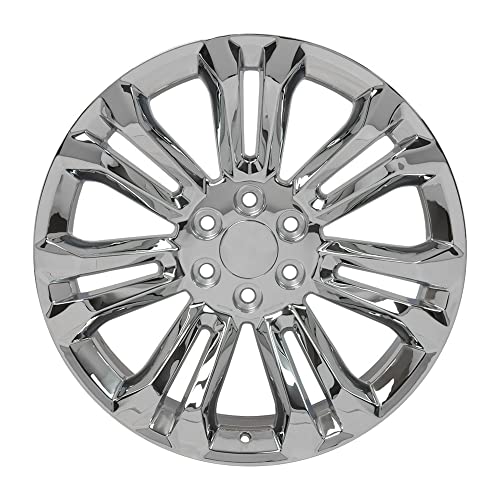 Oe Wheels Cv43 22 X 9 Inch Chrome Hollander 6 Lug Wheel For 1999-2018 Chevy Silverado 1500, 1999-2020 Cadillac Escalade, And 2003-2014 Gmc Savana 1500 #TOP1