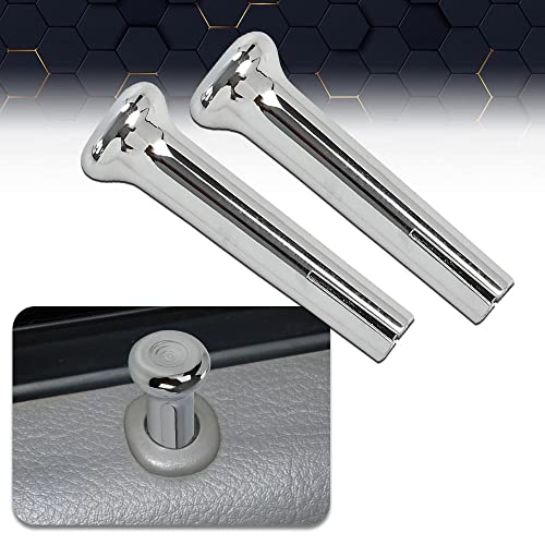 image for PIT66 Cars Door Lock Knobs Compatible with GM 1971-1988 Chrome Plastic