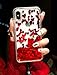 BlackLemon Liquid Case Compatible iPhone 7 Plus 8 Plus Quicksand Flowing Floating Bling Glitter Heart Soft Makeup Protective Case for Girls Women with Wrist Strap (Red, iPhone 7 Plus / 8 Plus)
