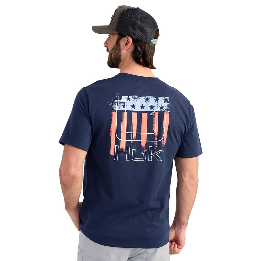 HUK Men's Performance Fishing Logo Tee, Short Sleeve T-Shirt for Kids, Salute - Naval Academy 2.0, XL