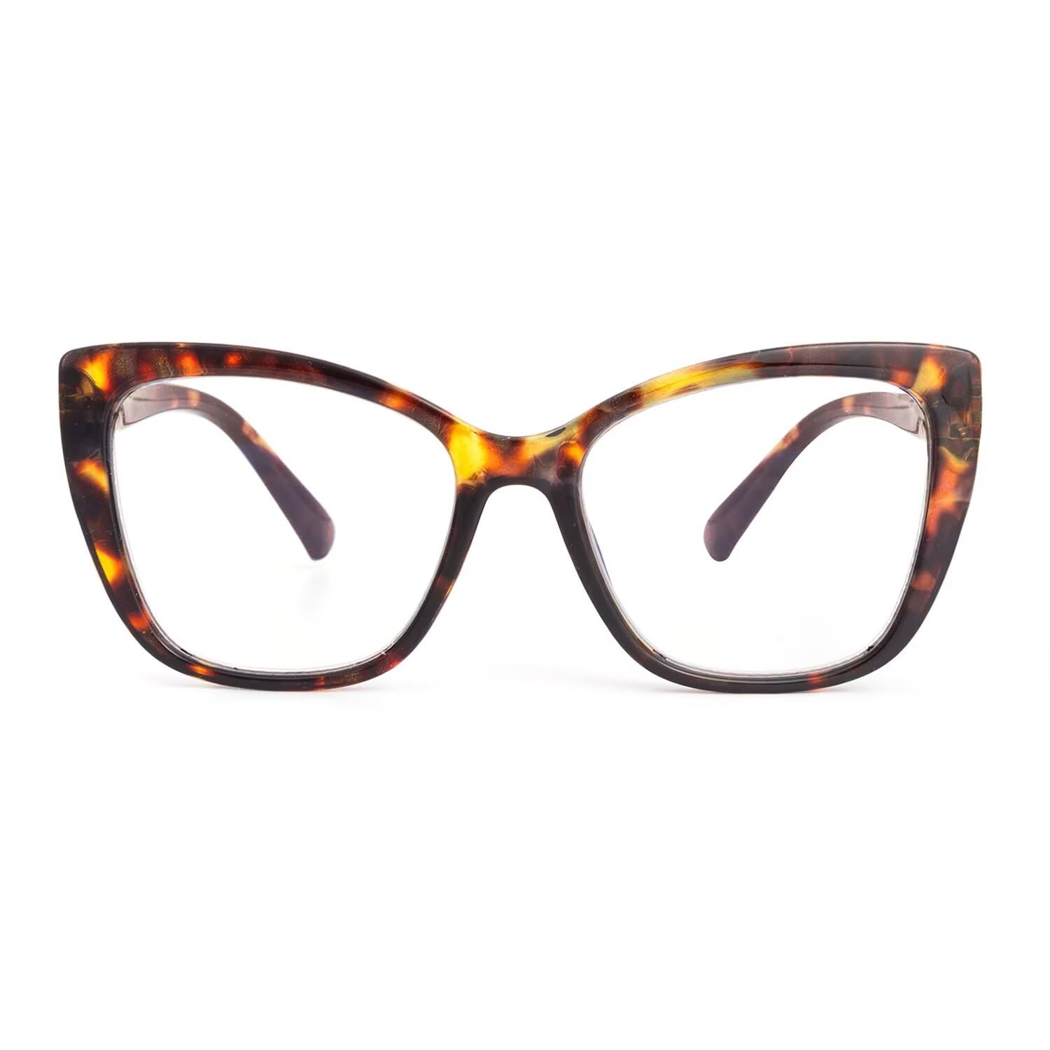 SKYWAY 2er-Pack Übergröße Lesebrille Damen, Groß Mode Quadratische Cat Eye Computerbrille Blaulichtfilter Brille mit Sehstärke