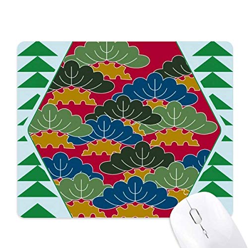 Tapis de souris feuilles de pin vert design végétal unique