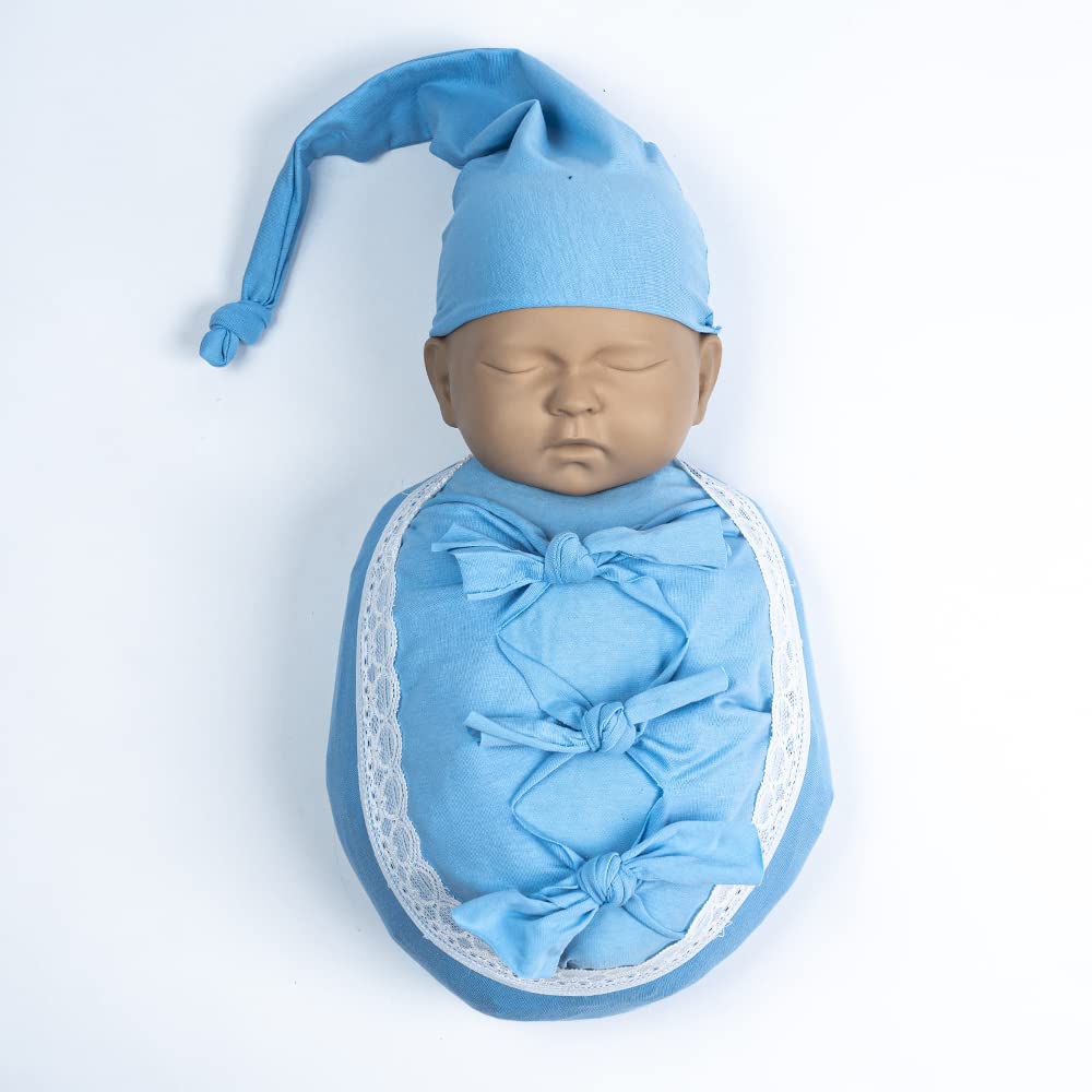 Easy Peasy Baby Dress for New Born Baby Photography Blue