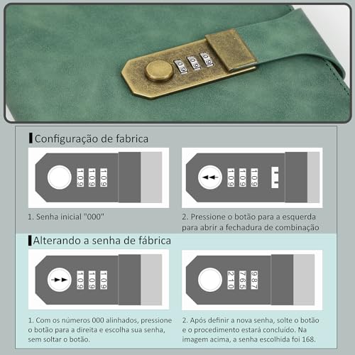 LUMAI Caderno com Cadeado, Folhas em Branco Sem Pauta, Diário com Fechadura Secreta, Ideal para Cria