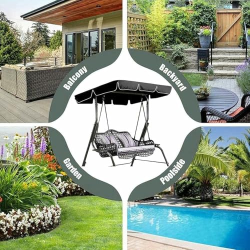 Cubierta impermeable para columpio de exterior lona duradera de recambio para silla 8