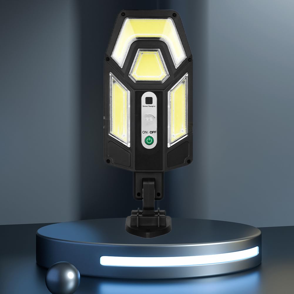 Luces de calle solares impermeables al aire libre sensor de movimiento luz con control remoto (C)