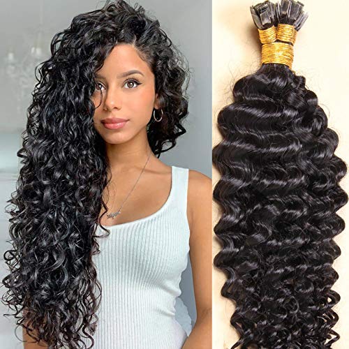 Pre Bonded Flat Tip Hair Extensions Brazilian Remy Human Hair