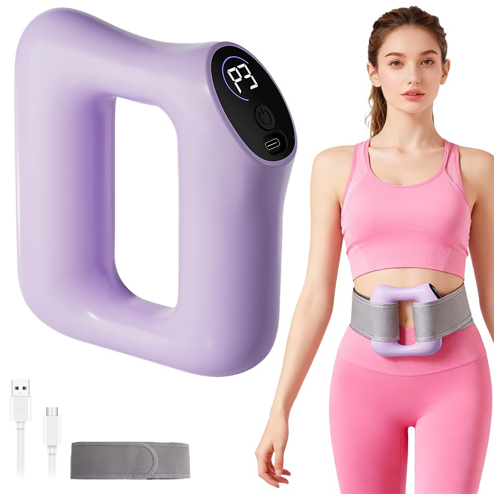 Anneau de Fascia Multifonctionnel, Anneau Minceur Taille, Chargé de USB, Anneau Masseur avec 5 Forces Réglables Bras, Appareil de Massage du Ventre pour Jambes etc