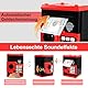 Pup Go Elektronische Digitale Spardose XXL, Kinder Tresor mit Code, Automatischer ATM Saving Bank für Scheine & Münzen, Sparschwein Safe Geschenk für Jungen Mädchen 3-12 Jahre (Rot)