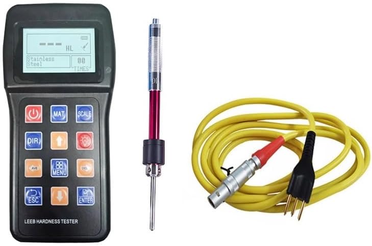 Hardness Tester Meter 7-in-1 Original Metal Meters Metal Hardness Tester Portable Durometer Portatil Metal Pipe Steel Plate Mould Surface Hardness HRC(DL-Type Dvice-B)