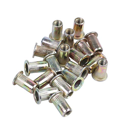 20 x Metric Steel Flat Nut Rivet M5 Blind Nut