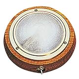 Osculati Plafoniera ottone e Teak 145 mm (Light Fixture Polished Brass/Teak 145 mm)