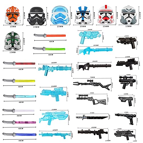 Diyiv Sci-Fi Figures Weapon Helmet Armor Set, 78 Pcs Building Blocks Toy Kits, For Boys & Girls, Compatible With Mainstream Brands #TOP1