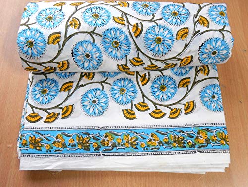 10 Yard 100% Cotton Fabric Floral Print Fabric Women Fashion Craft Hand Block Jaipur Printed Handmade Sanganeri Print Fabric Floral Print Dress Making Fabric Handmade Curtains