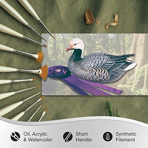 Silver Brush Limited Ultra Mini Complete Brush Set, Acrylic And Watercolor Brushes, Short-Handle Art Brushes, 29-Piece Set #TOP2