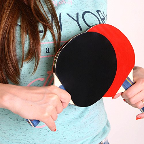 image for ShamQ 4player Ping Pong Paddle Set - For Speed Control Spin Indoor Out