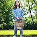 Rooted in Life Basket – Handwoven Sisal Tote Bag with Leather Trim with Leather Handles and Button Closure, Large Straw Purse Perfect for Travel, Handmade Summer Beach Tote Handbag for Women
