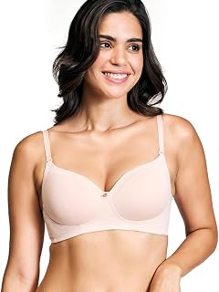 NYKD NYB252 Wirefree Cotton Iconic Low Back Padded with Breathable Cup & Detachbale Straps T-Shirt Bra for Women Price In India