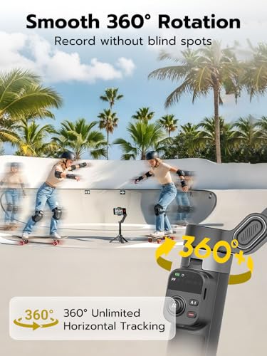 AOCHUAN Estabilizador de cardán para iPhone con reconocimiento Facia, estabilizador para Smartphone con Apertura de trípode con un Solo Clic, Control Remoto y Varilla de extensión de 50 cm, Smart X3 - imagen 7