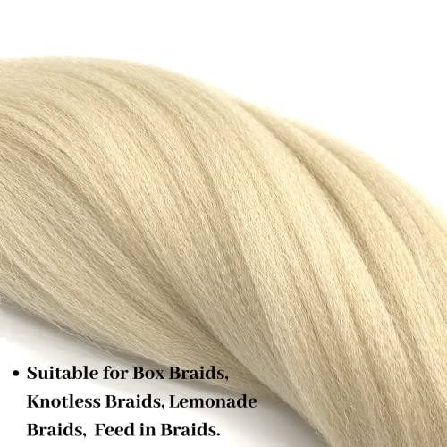Blonde Pre Stretched Brainding Hair Box Braids Kanekalon Braiding Hair Extension Human Braiding Hair 26 Inch 6 Packs #TOP5