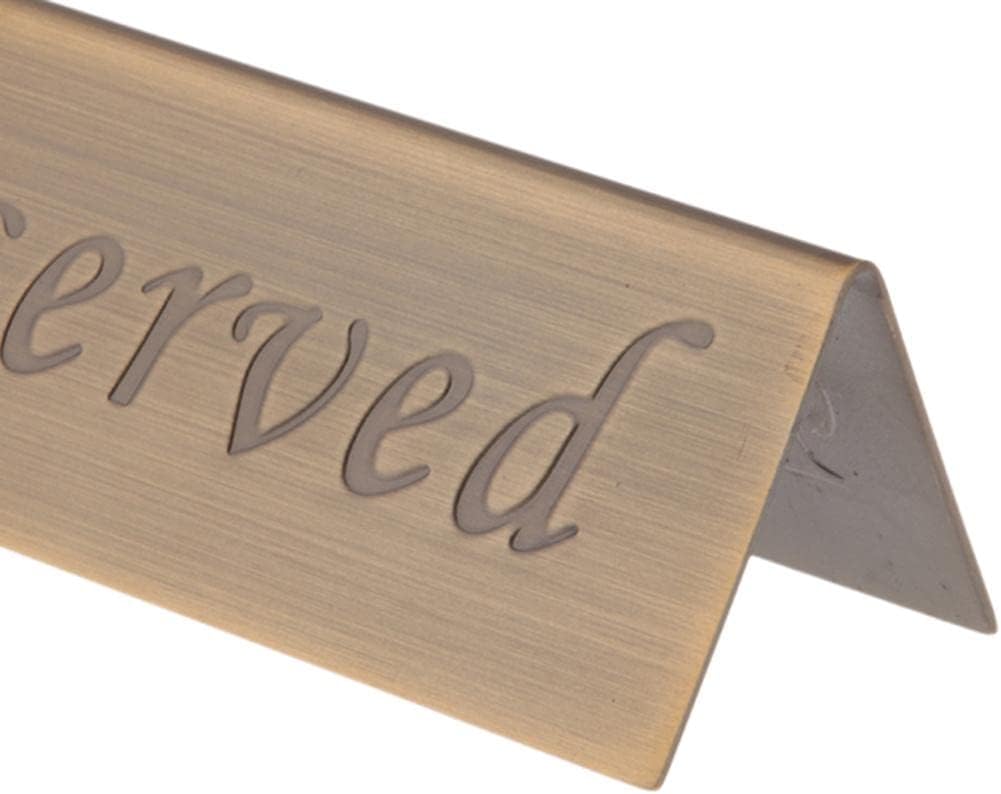 Elegant Bronze Reserved Table Signs - Set of 5 for Weddings and Events