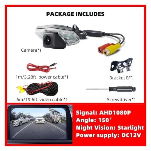 Caméra de recul IR vision nocturne AHD1080P compatible Odyssey Pilot Accord - 6