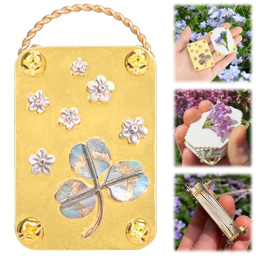 xinrongda Mikro-Blumenpresse, Miniatur-Blumenpresse Kit, Blumenpresse für Erwachsene, Pflanzen Kunst & Handwerk Metall Blumen Pressen, DIY Gepresste Pflanze Konservierung Kit für Kunst und Handwerk