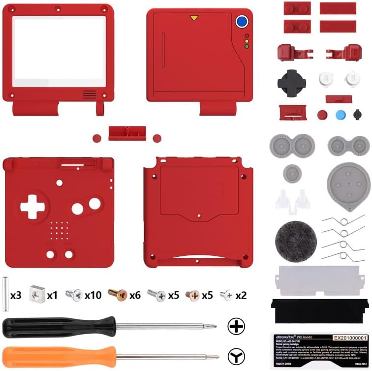 eXtremeRate IPS Ready Upgraded Monster Index Console Style Custom Replacement Housing Shell for Gameboy Advance SP GBA SP – Compatible with Both IPS & Standard LCD – Console & Screen NOT Included